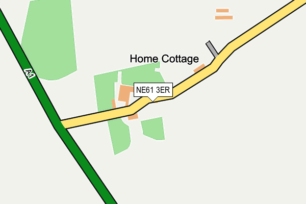 NE61 3ER map - OS OpenMap – Local (Ordnance Survey)