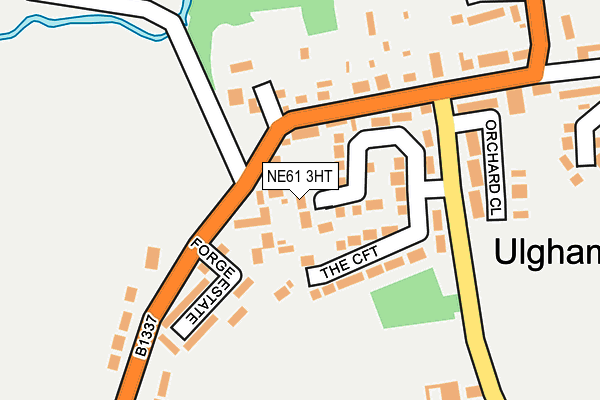 NE61 3HT map - OS OpenMap – Local (Ordnance Survey)