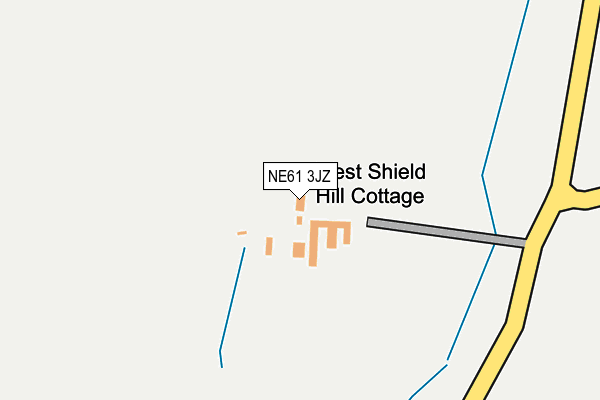 NE61 3JZ map - OS OpenMap – Local (Ordnance Survey)