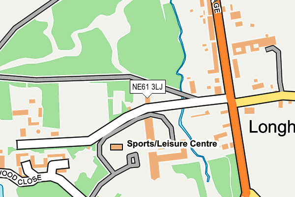 NE61 3LJ map - OS OpenMap – Local (Ordnance Survey)