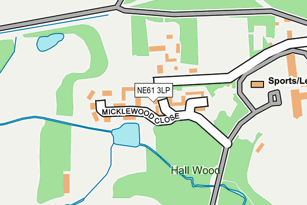 NE61 3LP map - OS OpenMap – Local (Ordnance Survey)