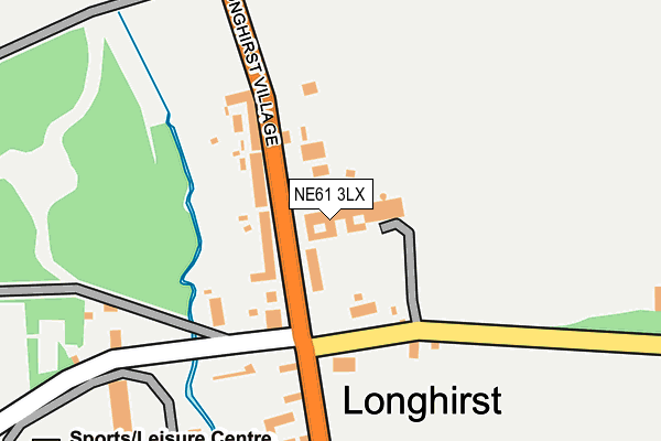 NE61 3LX map - OS OpenMap – Local (Ordnance Survey)