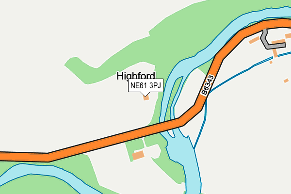 NE61 3PJ map - OS OpenMap – Local (Ordnance Survey)