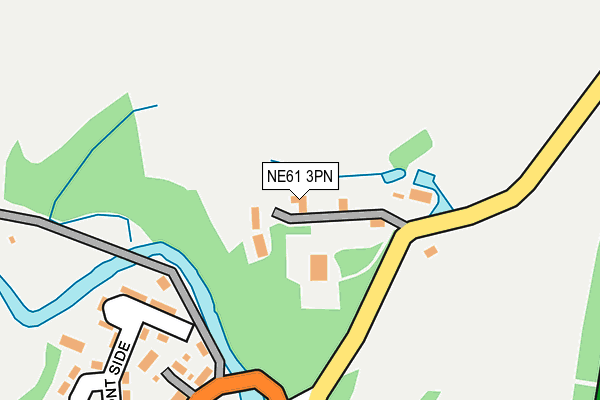 NE61 3PN map - OS OpenMap – Local (Ordnance Survey)