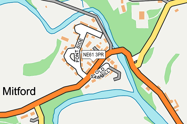 NE61 3PR map - OS OpenMap – Local (Ordnance Survey)