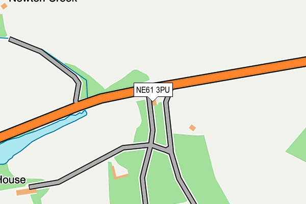 NE61 3PU map - OS OpenMap – Local (Ordnance Survey)
