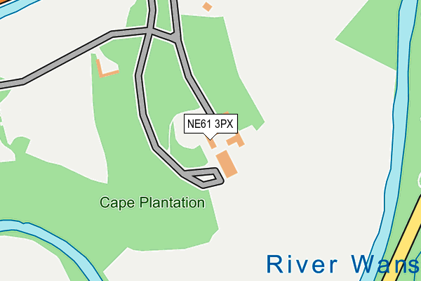 NE61 3PX map - OS OpenMap – Local (Ordnance Survey)