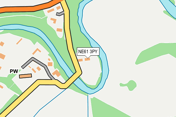NE61 3PY map - OS OpenMap – Local (Ordnance Survey)