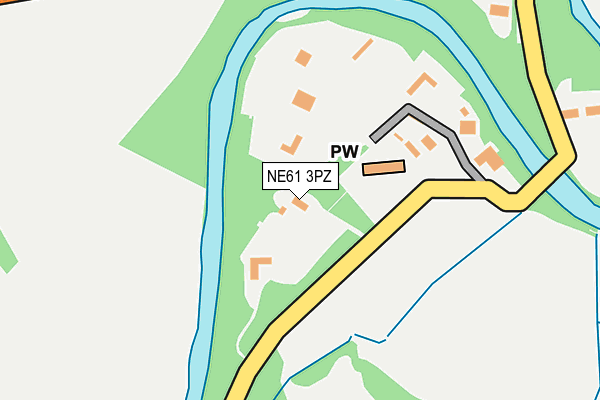 NE61 3PZ map - OS OpenMap – Local (Ordnance Survey)