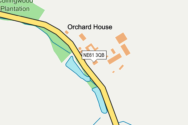 NE61 3QB map - OS OpenMap – Local (Ordnance Survey)