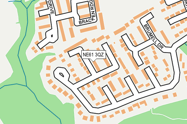 NE61 3QZ map - OS OpenMap – Local (Ordnance Survey)