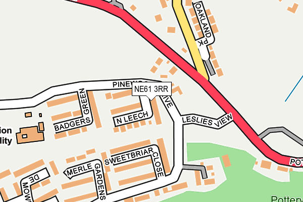 NE61 3RR map - OS OpenMap – Local (Ordnance Survey)