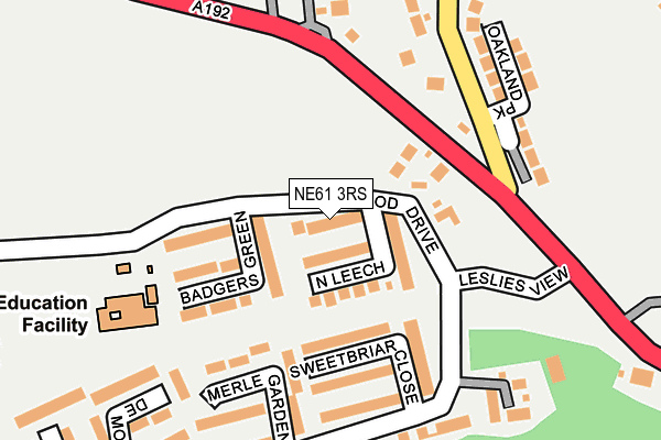 NE61 3RS map - OS OpenMap – Local (Ordnance Survey)