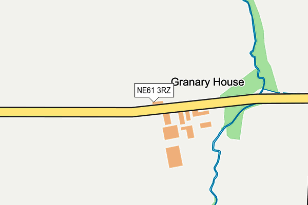 NE61 3RZ map - OS OpenMap – Local (Ordnance Survey)