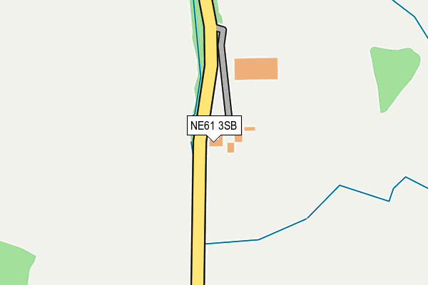 NE61 3SB map - OS OpenMap – Local (Ordnance Survey)