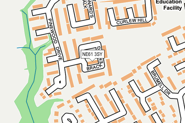 NE61 3SY map - OS OpenMap – Local (Ordnance Survey)