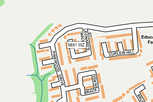 NE61 3SZ map - OS OpenMap – Local (Ordnance Survey)
