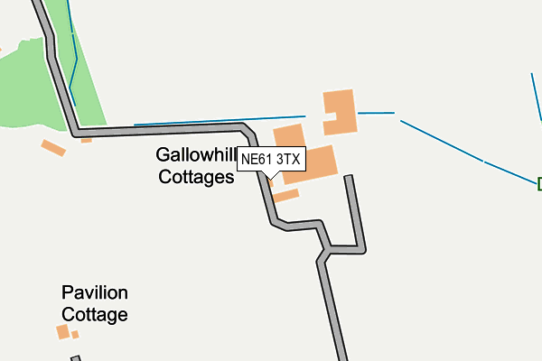 NE61 3TX map - OS OpenMap – Local (Ordnance Survey)