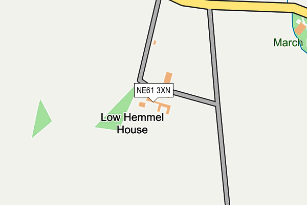 NE61 3XN map - OS OpenMap – Local (Ordnance Survey)