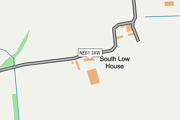 NE61 3XW map - OS OpenMap – Local (Ordnance Survey)