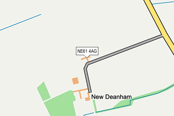 NE61 4AG map - OS OpenMap – Local (Ordnance Survey)
