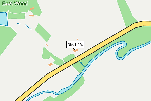 NE61 4AJ map - OS OpenMap – Local (Ordnance Survey)