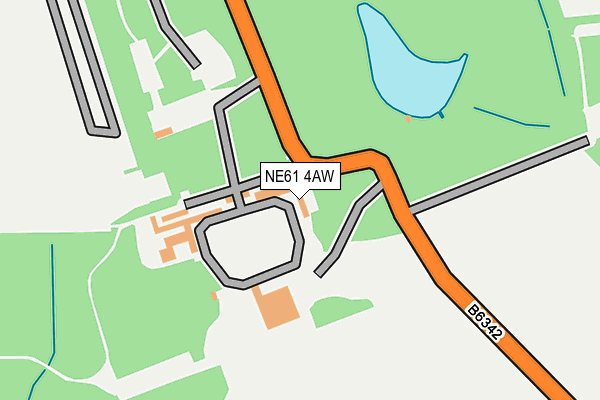 NE61 4AW map - OS OpenMap – Local (Ordnance Survey)