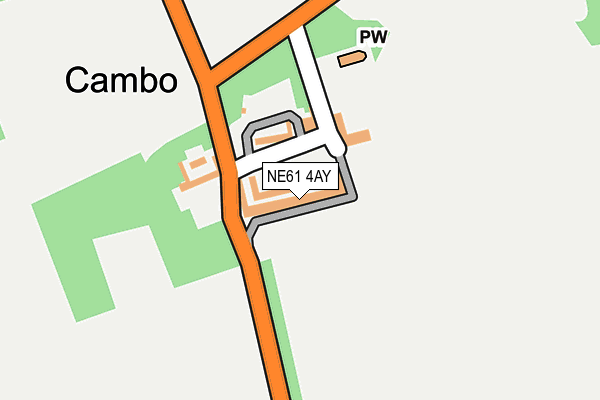 NE61 4AY map - OS OpenMap – Local (Ordnance Survey)