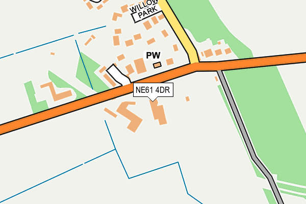 NE61 4DR map - OS OpenMap – Local (Ordnance Survey)