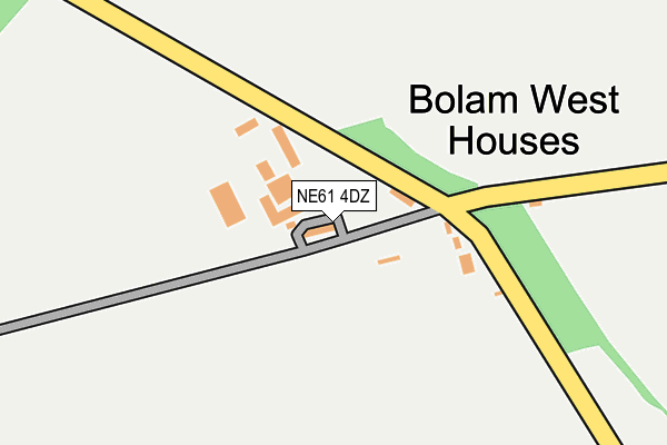 NE61 4DZ map - OS OpenMap – Local (Ordnance Survey)