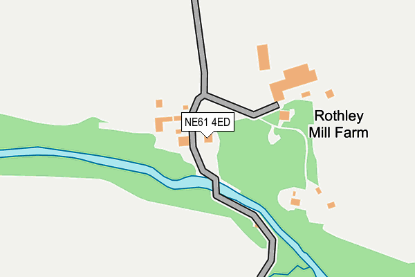 NE61 4ED map - OS OpenMap – Local (Ordnance Survey)