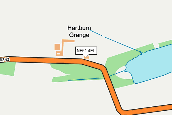 NE61 4EL map - OS OpenMap – Local (Ordnance Survey)