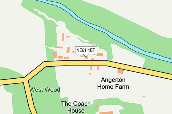 NE61 4ET map - OS OpenMap – Local (Ordnance Survey)
