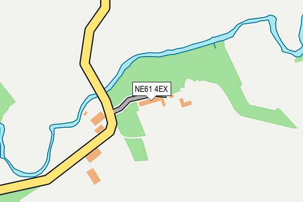 NE61 4EX map - OS OpenMap – Local (Ordnance Survey)