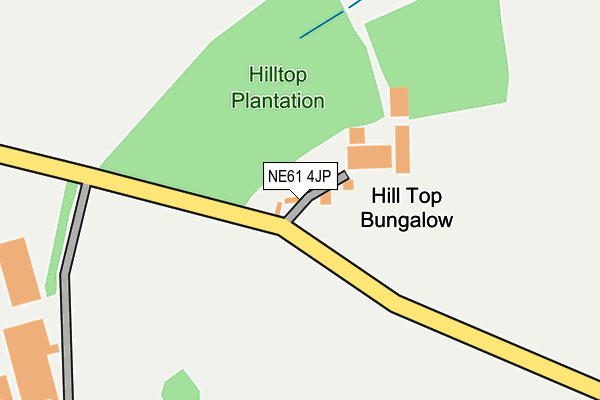 NE61 4JP map - OS OpenMap – Local (Ordnance Survey)