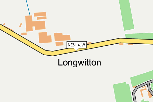 NE61 4JW map - OS OpenMap – Local (Ordnance Survey)