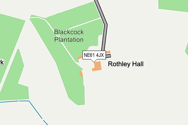 NE61 4JX map - OS OpenMap – Local (Ordnance Survey)