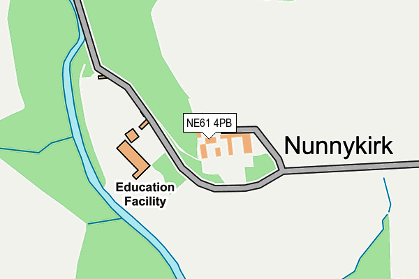 NE61 4PB map - OS OpenMap – Local (Ordnance Survey)