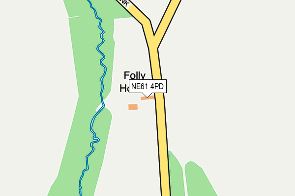 NE61 4PD map - OS OpenMap – Local (Ordnance Survey)