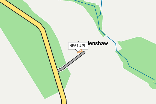 NE61 4PU map - OS OpenMap – Local (Ordnance Survey)