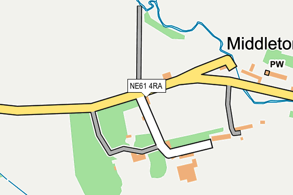 NE61 4RA map - OS OpenMap – Local (Ordnance Survey)