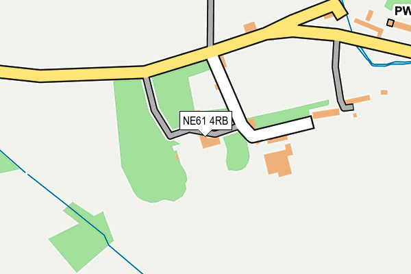 NE61 4RB map - OS OpenMap – Local (Ordnance Survey)