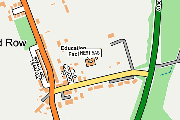 NE61 5AS map - OS OpenMap – Local (Ordnance Survey)