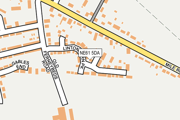 NE61 5DA map - OS OpenMap – Local (Ordnance Survey)