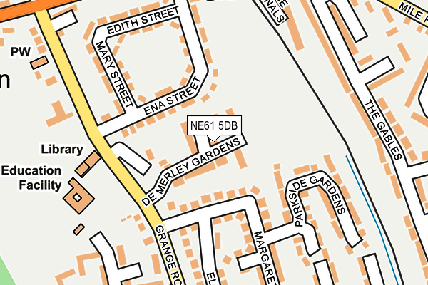 NE61 5DB map - OS OpenMap – Local (Ordnance Survey)