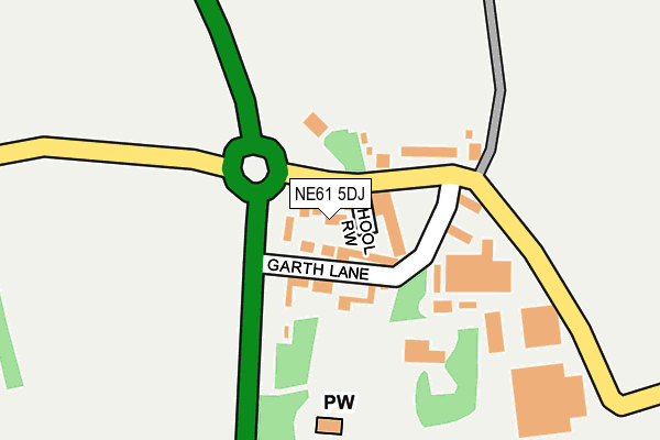 NE61 5DJ map - OS OpenMap – Local (Ordnance Survey)