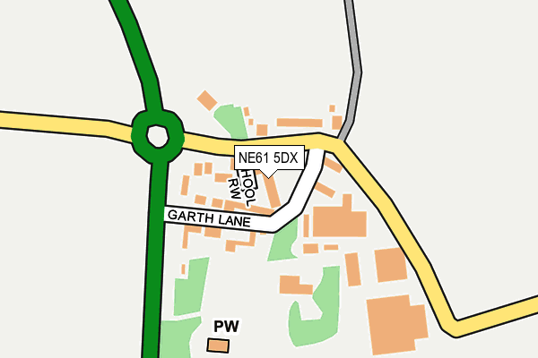 NE61 5DX map - OS OpenMap – Local (Ordnance Survey)