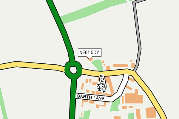 NE61 5DY map - OS OpenMap – Local (Ordnance Survey)