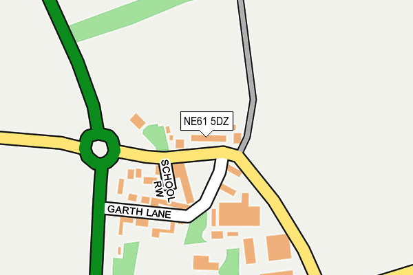 NE61 5DZ map - OS OpenMap – Local (Ordnance Survey)