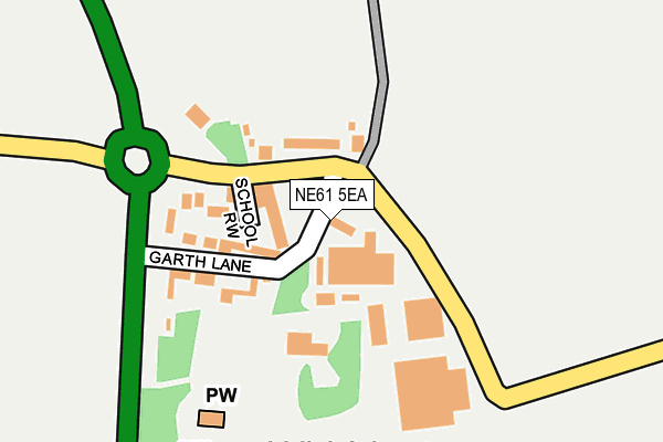 NE61 5EA map - OS OpenMap – Local (Ordnance Survey)